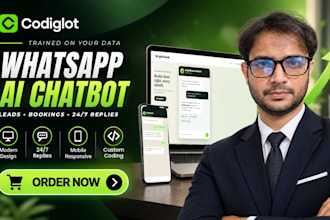 build an ai whatsapp chatbot and whatsapp automation trained on your data