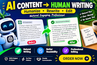 humanize ai content, rewrite ai text and edit chatgpt content