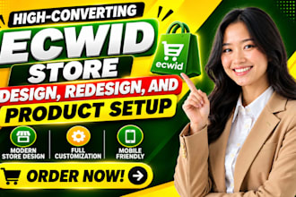 setup design redesign your ecwid store ecommerce website and products