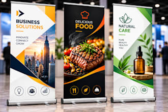 design roll up banner, pull up banner, retractable display for exhibition events