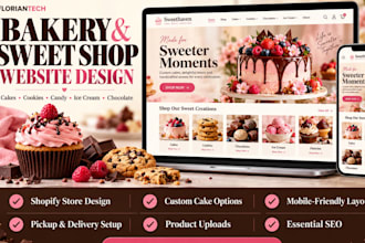 build candy website cake pastries cookies ice cream chocolate shopify website