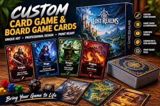 design custom card game and board game cards