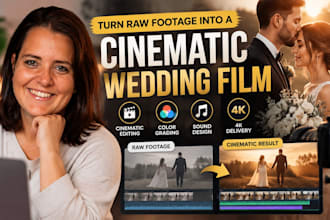 do professional wedding video editing cinematic wedding film and storytelling