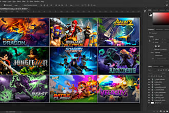 create complete steam capsule art header hero and game design