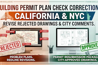 fix california and nyc permit plan check corrections