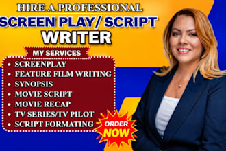 be your screenwriter, screenwriting, write movie script, movie tv scripts