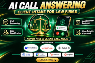 do call answering client intake for law firms using synthflow smithai retell ai