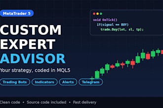 develop a custom mt5 expert advisor trading bot in mql5
