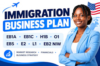 write partnership immigration eb1a eb1c h1b o1, eb5 e2, l1 eb2niw business plan