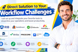 setup rib buildsmart quickbooks monday smartsheet wrike procore revit CRM