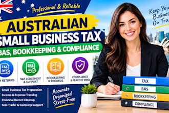 prepare australian small business tax, bas, bookkeeping and compliance