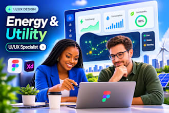 design energy dashboard UI UX for investor pitch or saas mvp