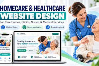 design medical, healthcare, home care, dental clinic website