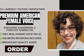 be your female audiobook narrator for acx and audible