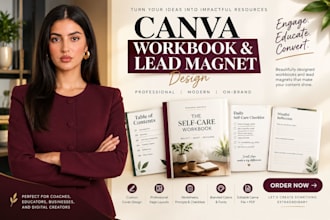 design a professional canva workbook and workbook l