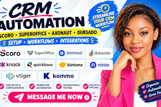 knack scoro superoffice axonaut quickbase kintone ninio vtiger kommo dubsado crm