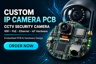 custom IP camera pcb, cctv security camera, wifi poe ethernet iot hardware