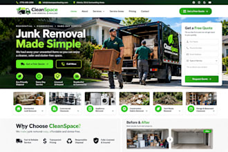 design wix junk website removal hauling waste website removal company website