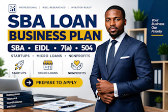 write startups loan approval sba micro loan eidl 504 7a non profit business plan