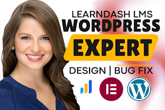 build wordpress elearning lms website, learndash lms website with learndash lms