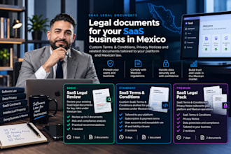 draft saas terms and conditions and privacy policy for mexico
