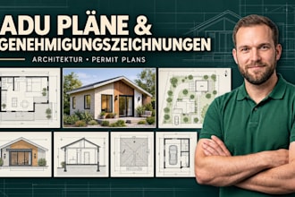 design adu plans, permit drawings and architectural plans in autocad