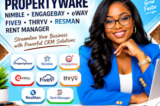 setup propertyware nimble engagebay eway five9 thryv  resman rent manager crm