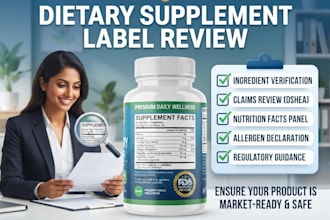 review your dietary supplement and food label for fda compliance