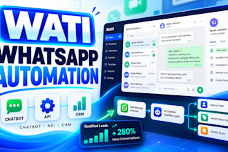 do wati setup, chatbot, whatsapp lead generation  qualification sales automation