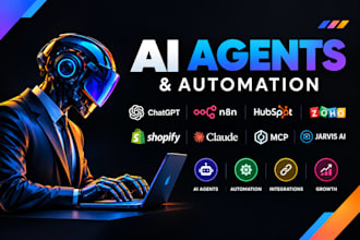 build custom jarvis ai agents, n8n automation, shopify ai and mcp integrations