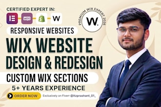 design a modern wix website or redesign wix store
