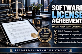 prepare a customized software license agreement