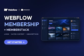 build a webflow membership website with memberstack and gated content