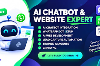 integrate ai website, ai chatbots, ai web development, ai agents, whatsapp bot