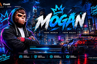 fivem loading screen, cinematic fivem trailer, video game intro,fivem logo,gta