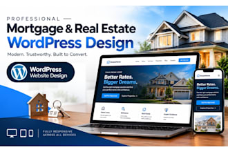 design mortgage website real estate website mortgage broker in wordpress website