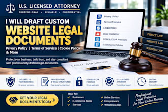 draft terms of service privacy policy cookie policy website legal documents