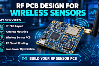 design rf pcb for wireless sensors with antenna matching and low power design