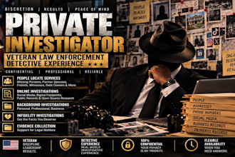 be your personal osint private investigator to locate and investigate anyone
