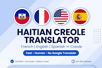 traduire francais creole espagnol anglais professionnellement