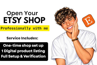 setup your etsy shop and create your etsy store professionally