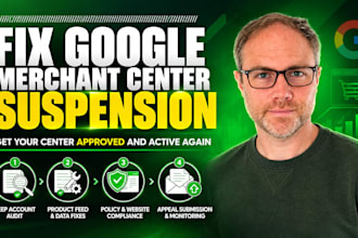 fix google merchant center suspension, gmc misrepresentation, gtin, feed errors
