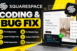 do squarespace coding and fix squarespace bug