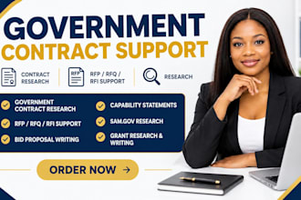 assist with government contract rfp rfq rfi bid proposal nonprofit small busines