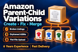 create fix or merge amazon parent child variations