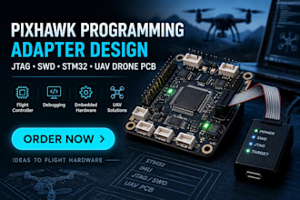 pixhawk programming adapter, jtag swd stm32 uav drone flight controller pcb