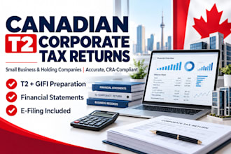 prepare your canadian t2 corporate tax return and schedules