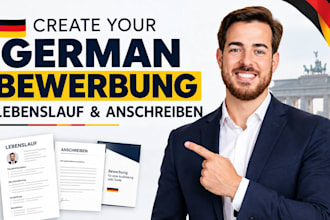 create your german bewerbung, lebenslauf and anschreiben
