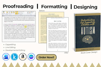 proofread format design your amazon KDP ebook in kindle create