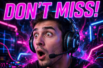 design eye catching youtube thumbnail
